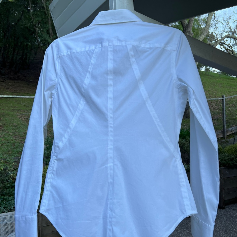 Donna Karan - Button -Down, Collared, Fitted Shir… - image 2